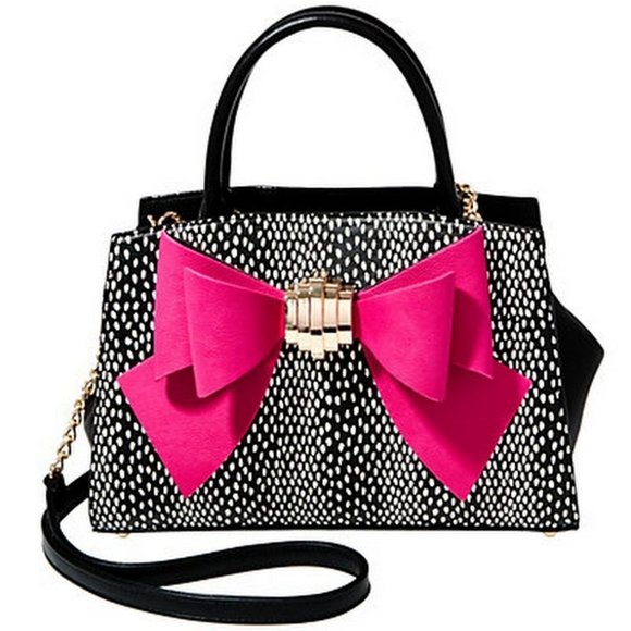 Betsey Johnson Handbags - Betsey Johnson Bow Satchel, Dotty